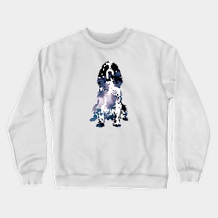 Springer Spaniel Dog Minimal Stencil Art Crewneck Sweatshirt